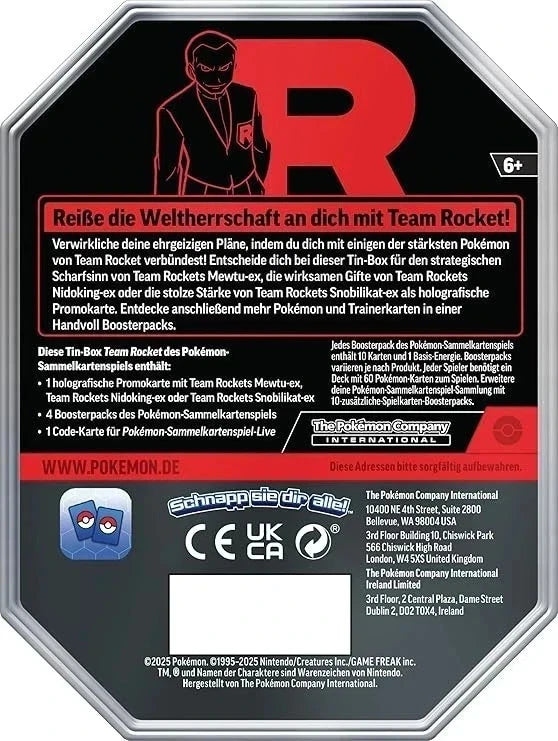 Pokémon – Team Rocket Tin Mewtu (deutsch)